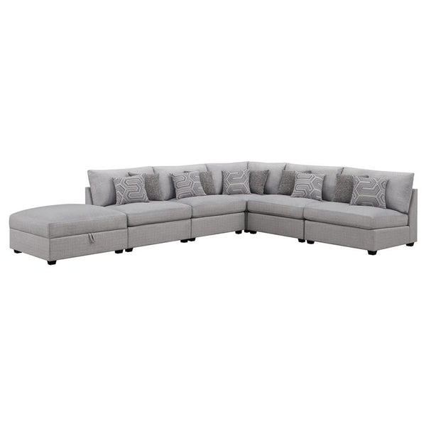 Cambria 6-piece Upholstered Modular Sectional Sofa Grey - 551511-S6A