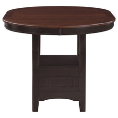 Lavon Oval Counter Height Table Light Chestnut and Espresso - 105278