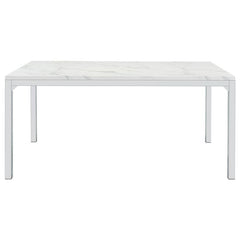 Athena Rectangle Dining Table with Marble Top Chrome - 110101