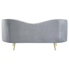 Sophia 3-piece Upholstered Channel Tufted Sofa Set Grey - 506864-S3