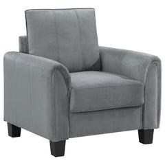Davis 3-piece Upholstered Rolled Arm Sofa Grey - 509634-S3