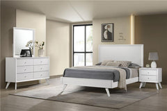 Janelle 4-piece Eastern King Bedroom Set White - 223651KE-S4