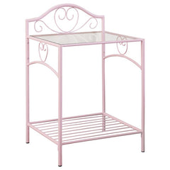 Massi Metal 1-shelf Nightstand Powder Pink - 401152