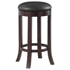 Aboushi Swivel Bar Stools with Upholstered Seat Brown (Set of 2) - 101060