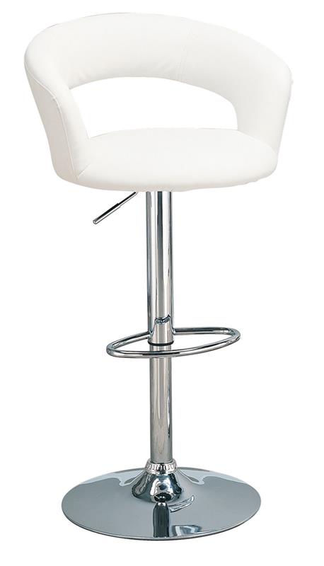 Barraza 29" Adjustable Height Bar Stool White and Chrome - 120347
