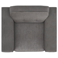 Deerhurst 3-piece Upholstered Track Arm Sofa Set Charcoal - 509641-S3