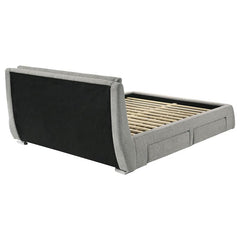 Fenbrook Upholstered Eastern King Storage Panel Bed Grey - 300523KE