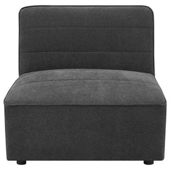 Sunny Upholstered Armless Chair Dark Charcoal - 552081
