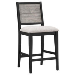 Elodie 5-piece Counter Height Dining Table Set with Extension Leaf Grey and Black - 121228-S5