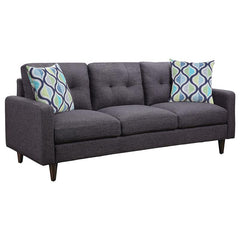 Watsonville 3-piece Upholstered Track Arm Sofa Set Grey - 552001-S3