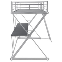 Hyde Metal Twin Workstation Loft Bed Silver - 400034T