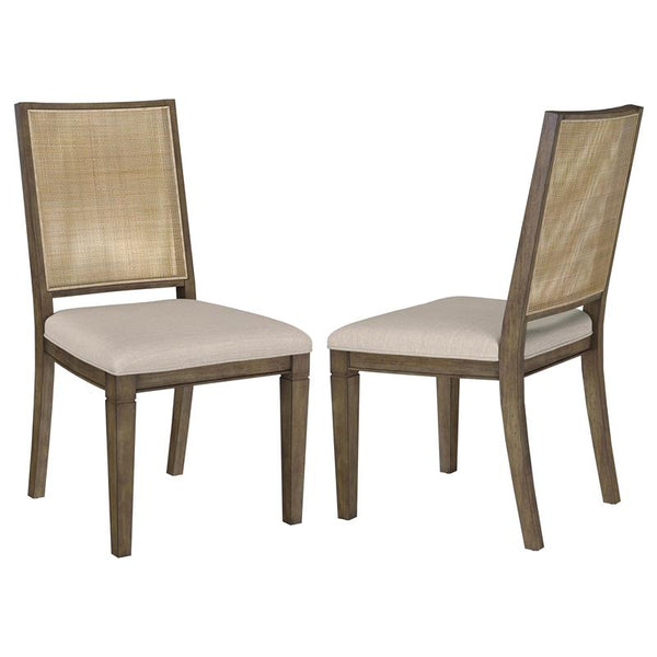 Matisse Woven Rattan Back Dining Side Chair Brown (Set of 2) - 108312
