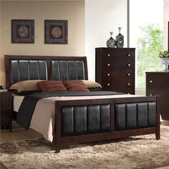 Carlton Wood Queen Panel Bed Cappuccino - 202091Q