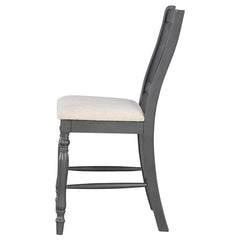 Wiley 5-piece Square Spindle Legs Counter Height Dining Set Beige and Grey - 120576