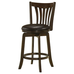 Lambert Counter Height Swivel Bar Stool with Upholstered Seat Dark Cherry - 182508