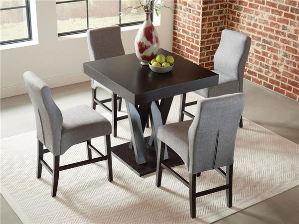 Mulberry Upholstered Counter Height Stools Grey and Cappuccino (Set of 2) - 102855