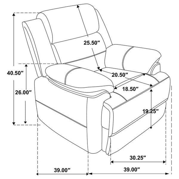 Ellington 3-piece Upholstered Padded Arm Sofa Set Dark Brown - 508281-S3