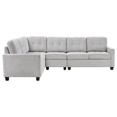 Georgina 4-piece Upholstered Modular Sectional Sofa Beige - 551705-SET