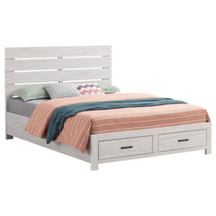 Brantford Wood Eastern King Panel Bed Coastal White - 207050KE