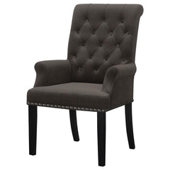 Alana Upholstered Tufted Arm Chair with Nailhead Trim - 115173
