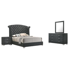 Melody 4-piece California King Bedroom Set Grey - 223381KW-S4