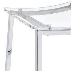 Jovani Acrylic Backless Bar Stools Clear and Chrome (Set of 2) - 182359