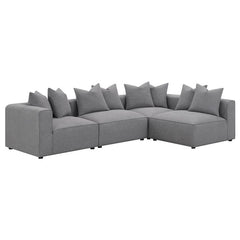 Jennifer Upholstered Corner Chair Grey - 551595