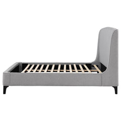 Mosby Upholstered Queen Wingback Bed Grey - 306021Q