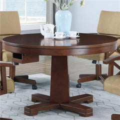 Marietta Round Wooden Game Table Tobacco - 100171