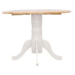 Allison Round 40-inch Drop Leaf Extension Dining Table White - 4241