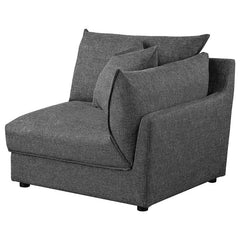 Sasha Upholstered RAF Chair Barely Black - 551684RAF