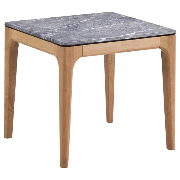 Polaris Square SmartTop Side End Table Grey and Light Oak - 707857