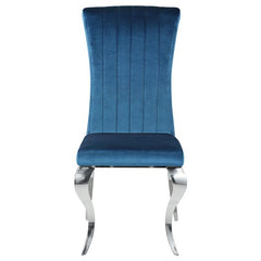 Marilyn 5-piece Rectangular Dining Set Mirror and Teal - 115571N-S5T