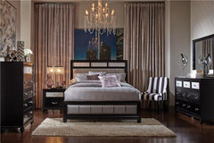 Barzini 4-piece California King Bedroom Set Black - 200891KW-S4