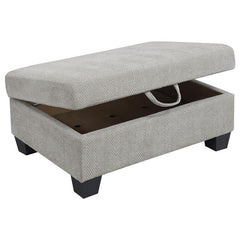 Whitson Rectangular Upholstered Storage Ottoman Stone - 509767