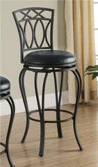 Adamsville Upholstered Swivel Bar Stool Black - 122060