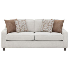 Christine 3-piece Upholstered Sloped Arm Sofa Set Beige - 552061-S3