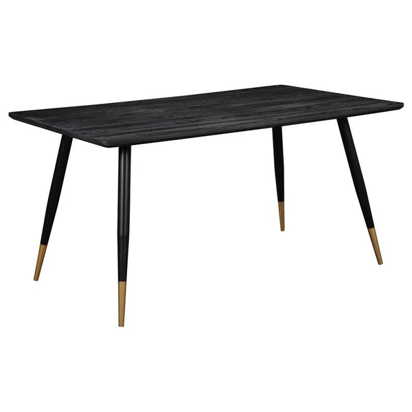Zetta Rectangular Dining Table Black and Gold - 190341