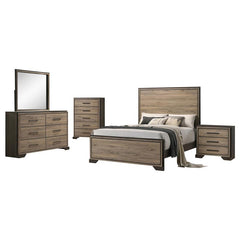 Baker 5-piece Eastern King Bedroom Set Light Taupe - 224461KE-S5