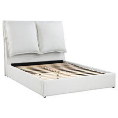 Gwendoline Upholstered Eastern King Panel Bed White - 306040KE