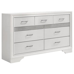Miranda 7-drawer Dresser White and Rhinestone - 205113