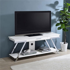 Marcia 1-drawer Wood 60" TV Stand White High Gloss - 708152