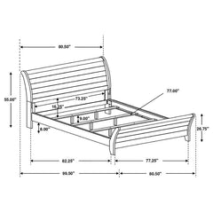 Frederick 4-piece California King Bedroom Set Weathered Oak - 222961KW-S4
