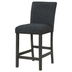 Alba Boucle Upholstered Counter Height Dining Chair Black and Charcoal Grey (Set of 2) - 123139