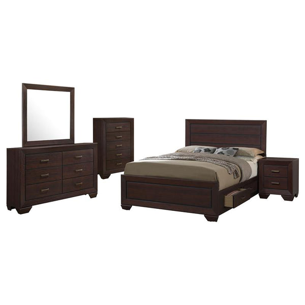 Kauffman 5-piece Queen Bedroom Set Dark Cocoa - 204390Q-S5