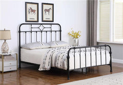 Packlan Metal Eastern King Open Frame Bed Matte Black - 305946KE
