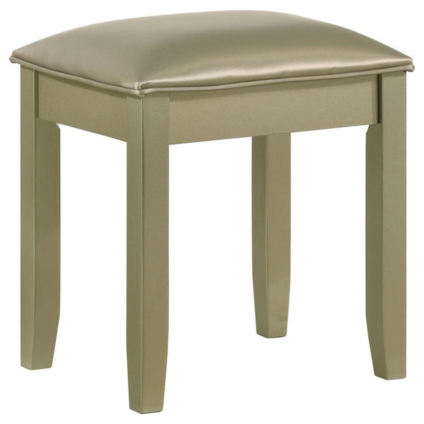 Beaumont Upholstered Vanity Stool Champagne Gold and Champagne - 205297STL