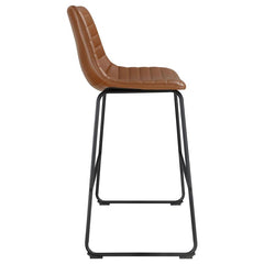 Zuni Faux Leather Upholstered Bar Stool Saddle (Set of 2) - 107219