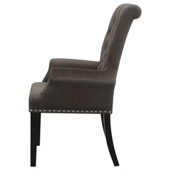 Alana Upholstered Tufted Arm Chair with Nailhead Trim - 115173