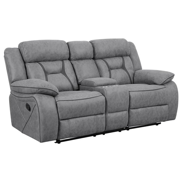 Higgins Upholstered Motion Reclining Loveseat Grey - 602262